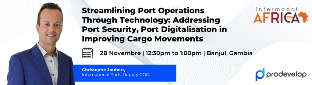Prodevelop speaks at Intermodal Africa digitalisation ports