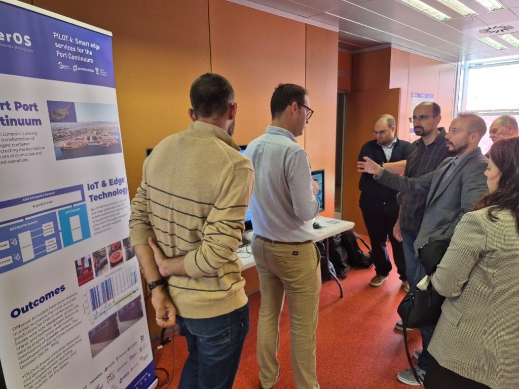 Demostración del piloto de digitalización portuaria en Chipre con aerOS, IoT y Edge Computing